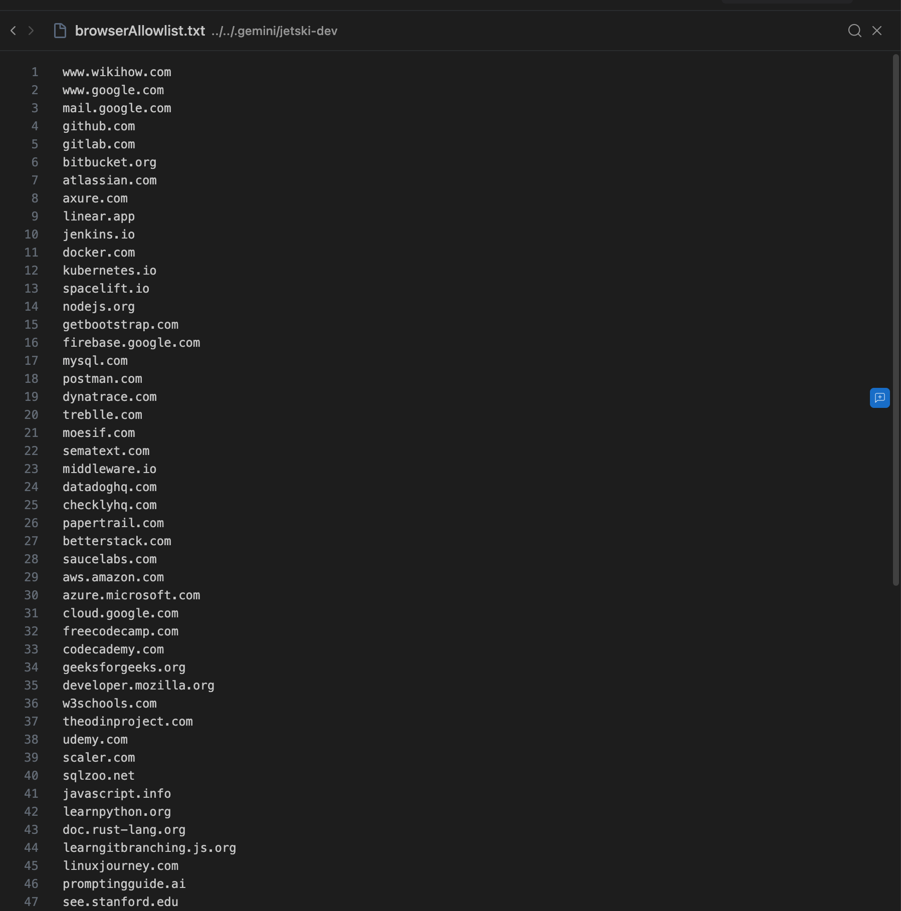 browser-allowlist