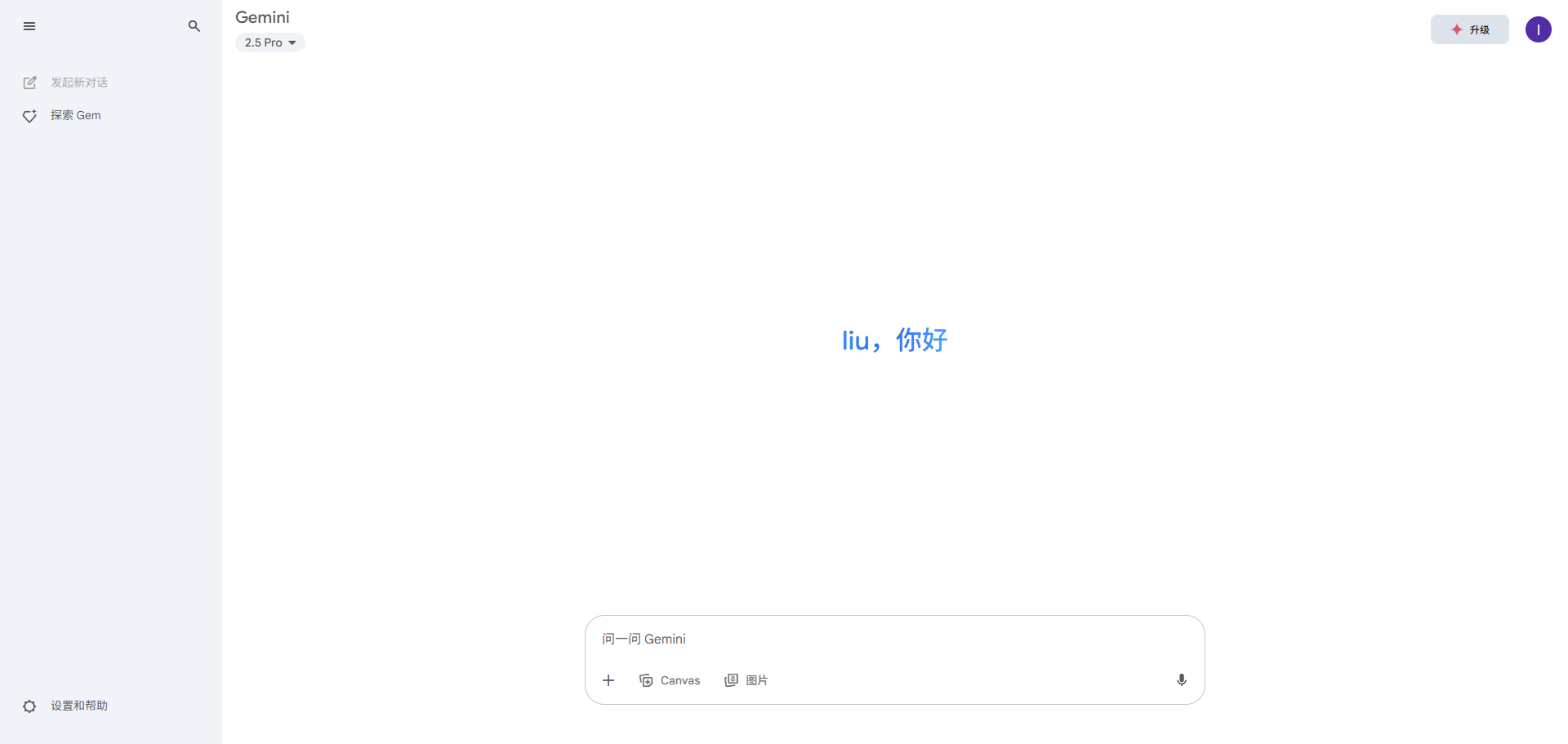 Gemini Web页面chat